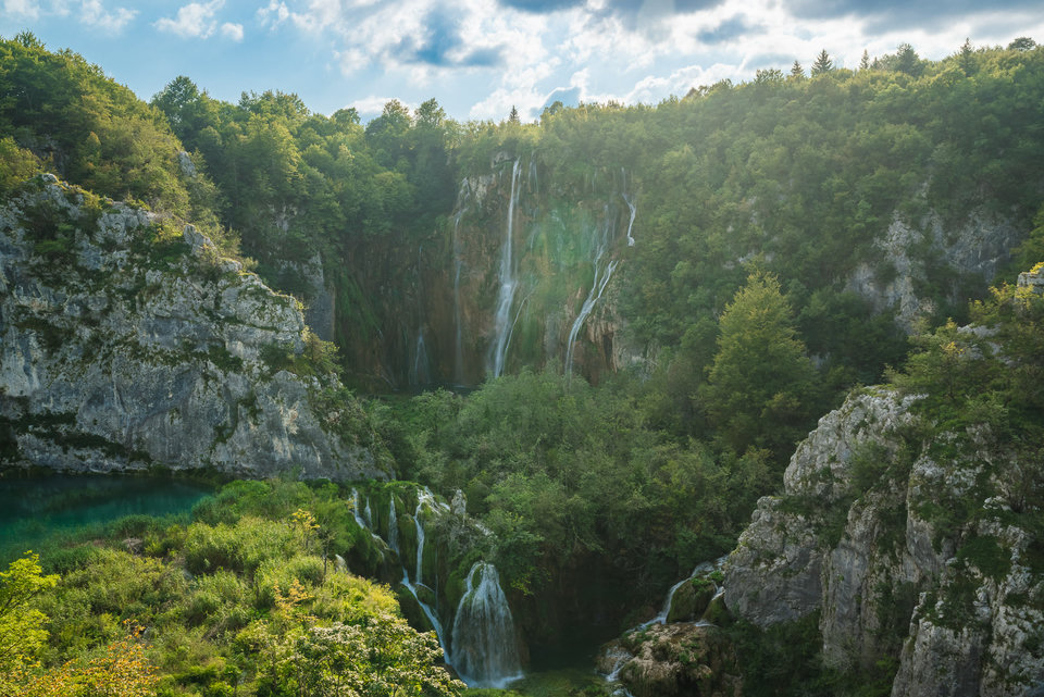 Veliski slap, highest waterfall in Plitviče national park